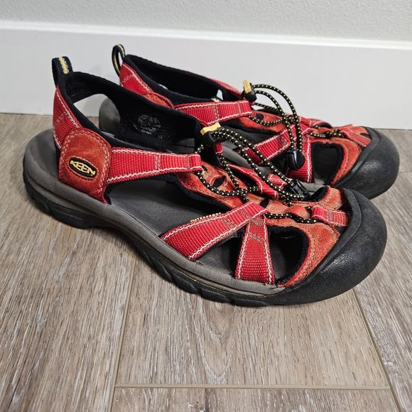 Keen Shoes - Keen Venice H2 Sandle Shoe Red Hiking Women's 10